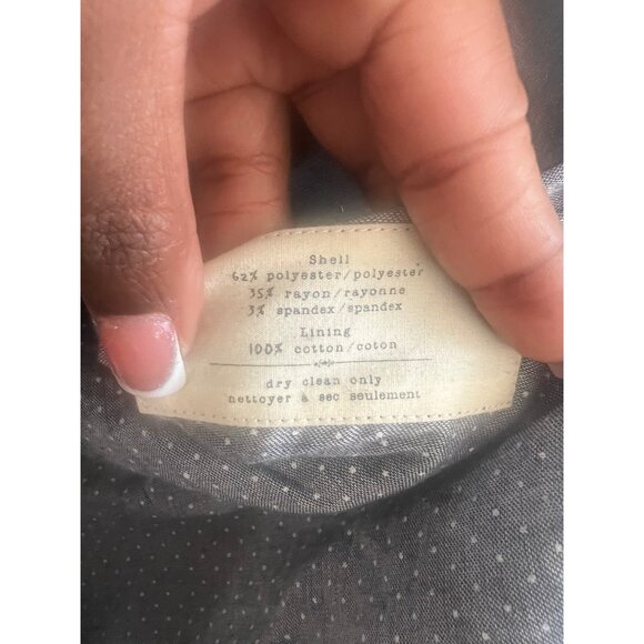 Anthropologie Black Career Blazer Jacket Womens Size S 3/4 Sleeve Button Front - Picture 4 of 9